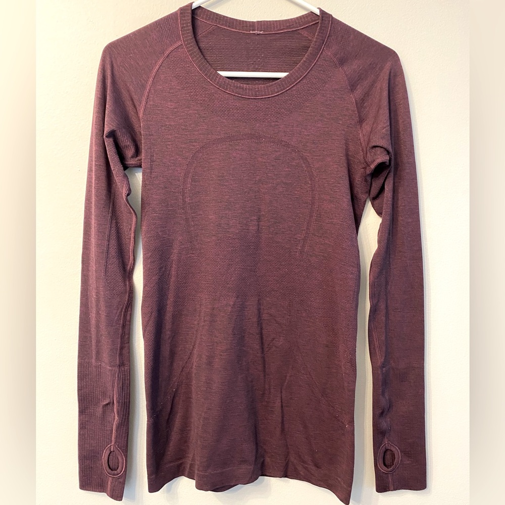 Lululemon Swiftly Tech Long Sleeve Purple Heather Sz 6
